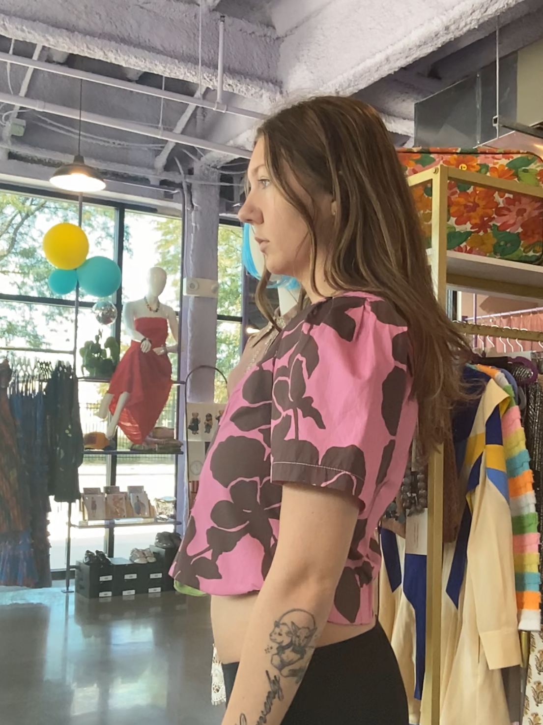 Pink Floral Top