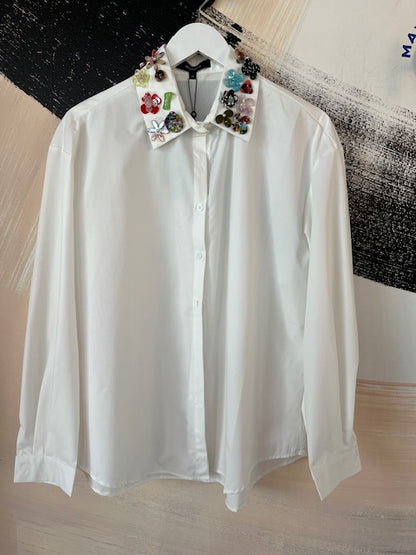 Fancy Flower Collar Shirt