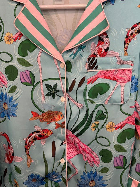 Flamingle  Satin Set