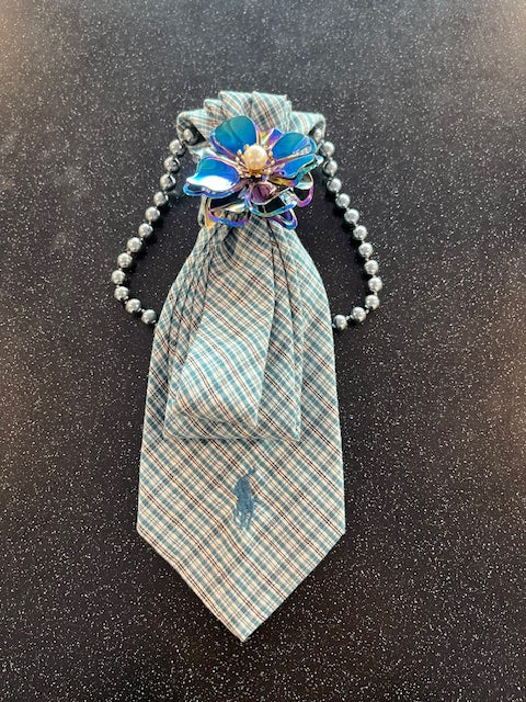 Plaid Ralph Lauren Tie Necklace
