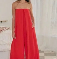 Flowy Strapless Jumpsuit