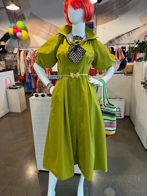 Olive Party Dress