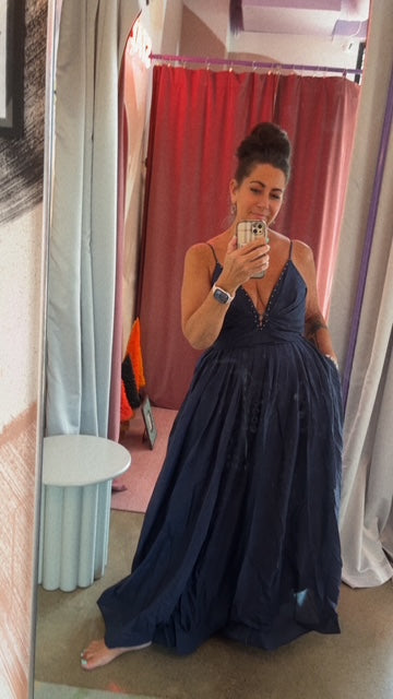 Navy Shimmer Gown
