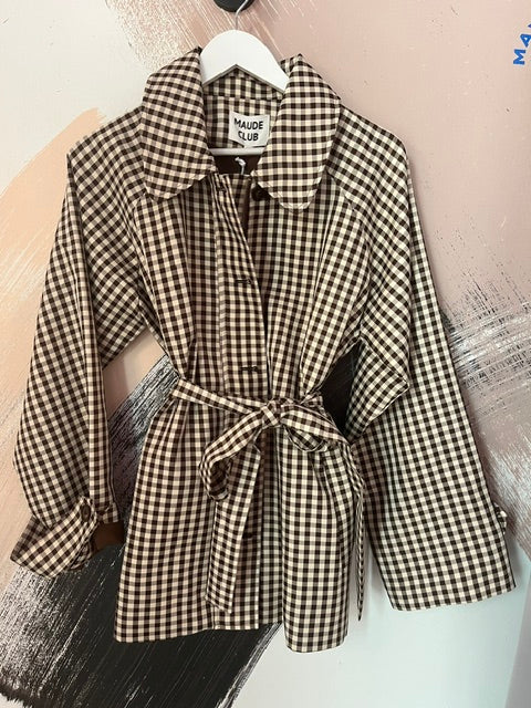 Gingham Trench Jacket