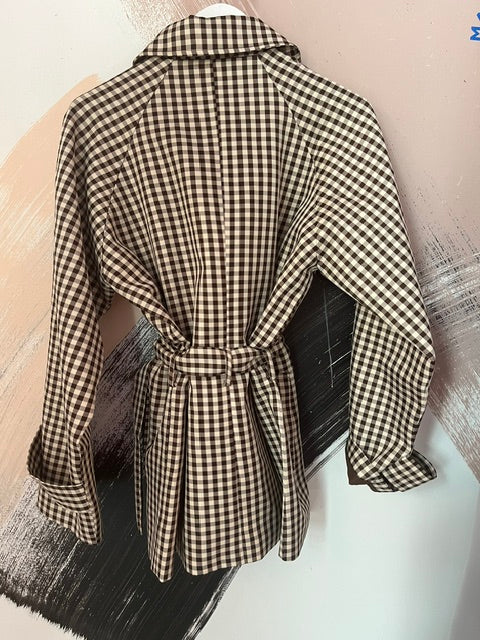 Gingham Trench Jacket