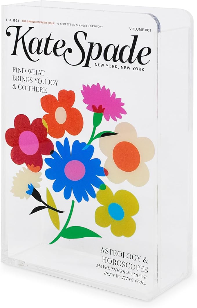 Kate Spade KS Magazine Acrylic Book Vase