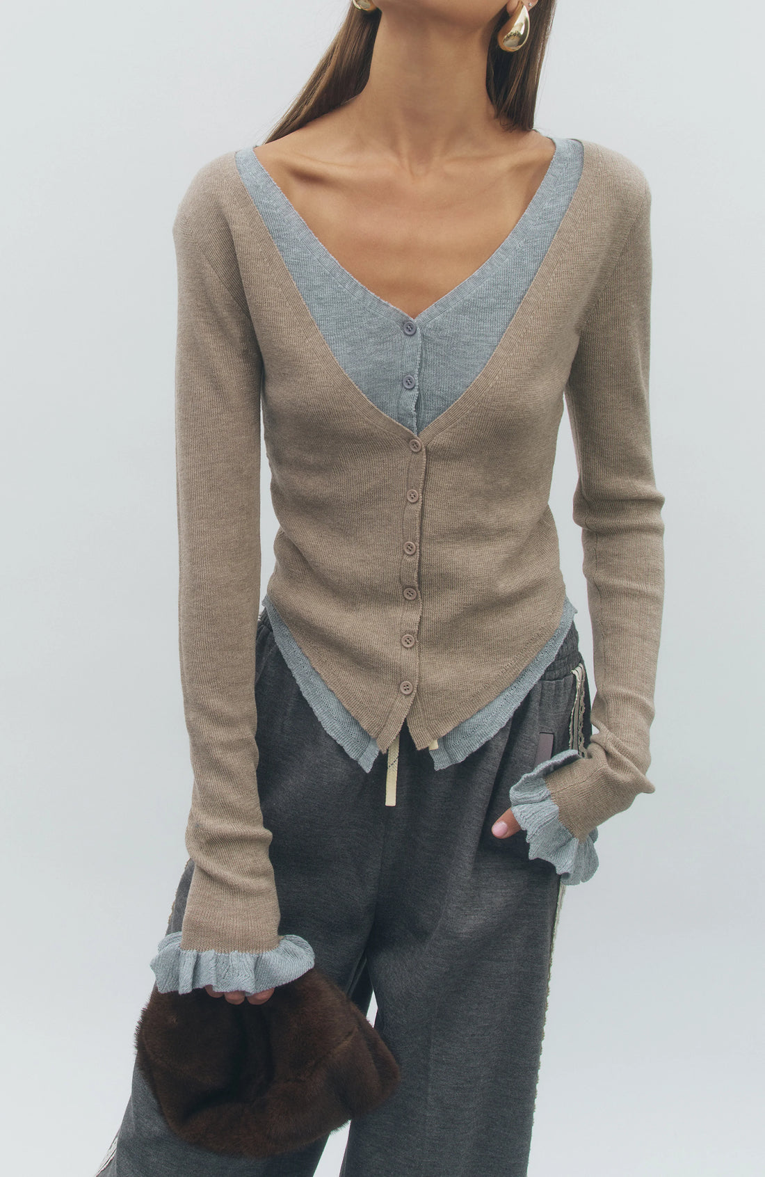 Gina Two Tone Cardi