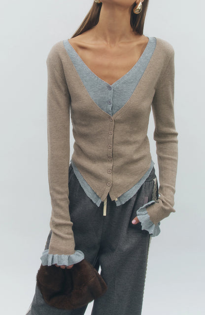 Gina Two Tone Cardi