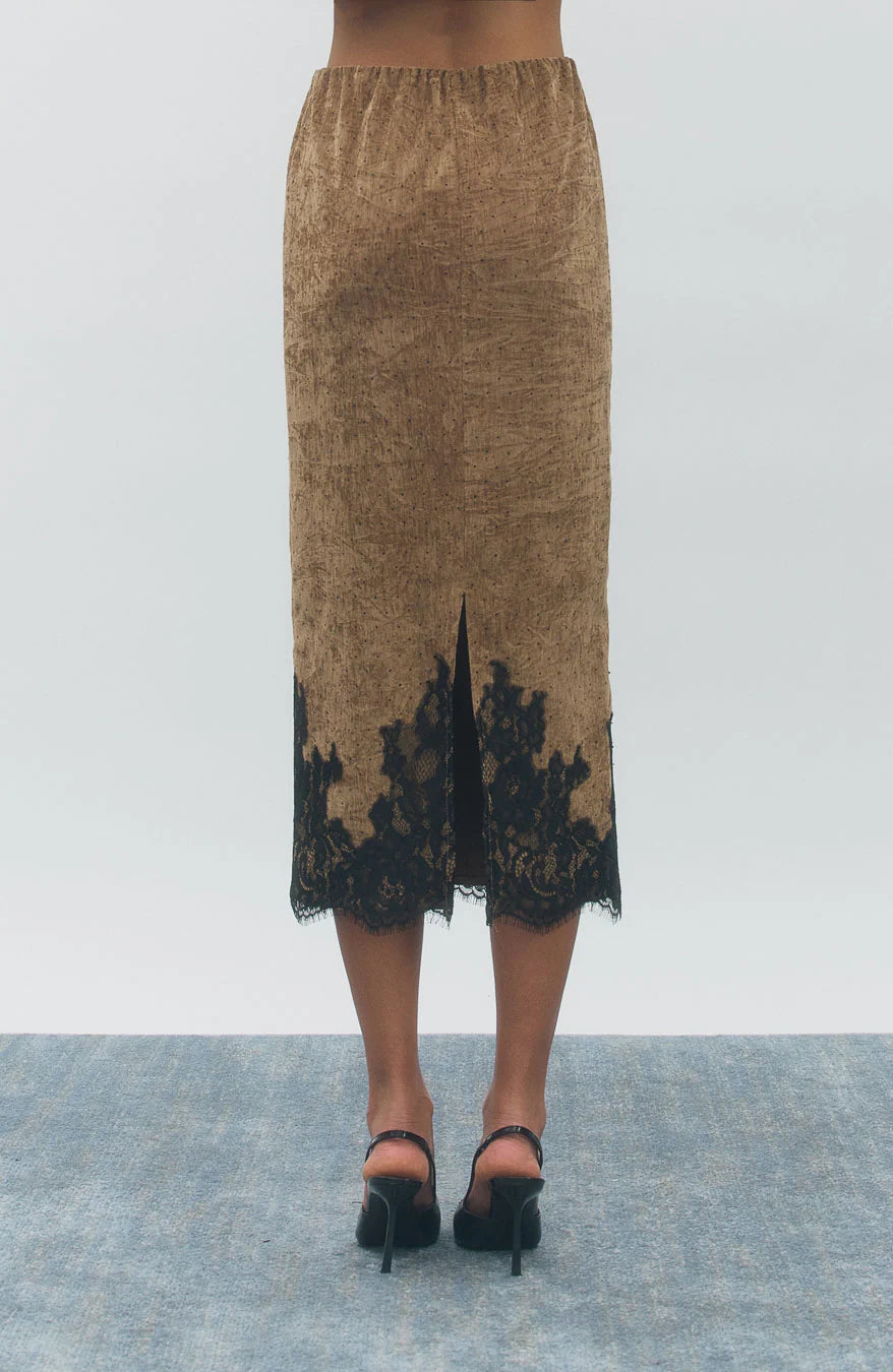 Rhinestone &amp; Lace Skirt