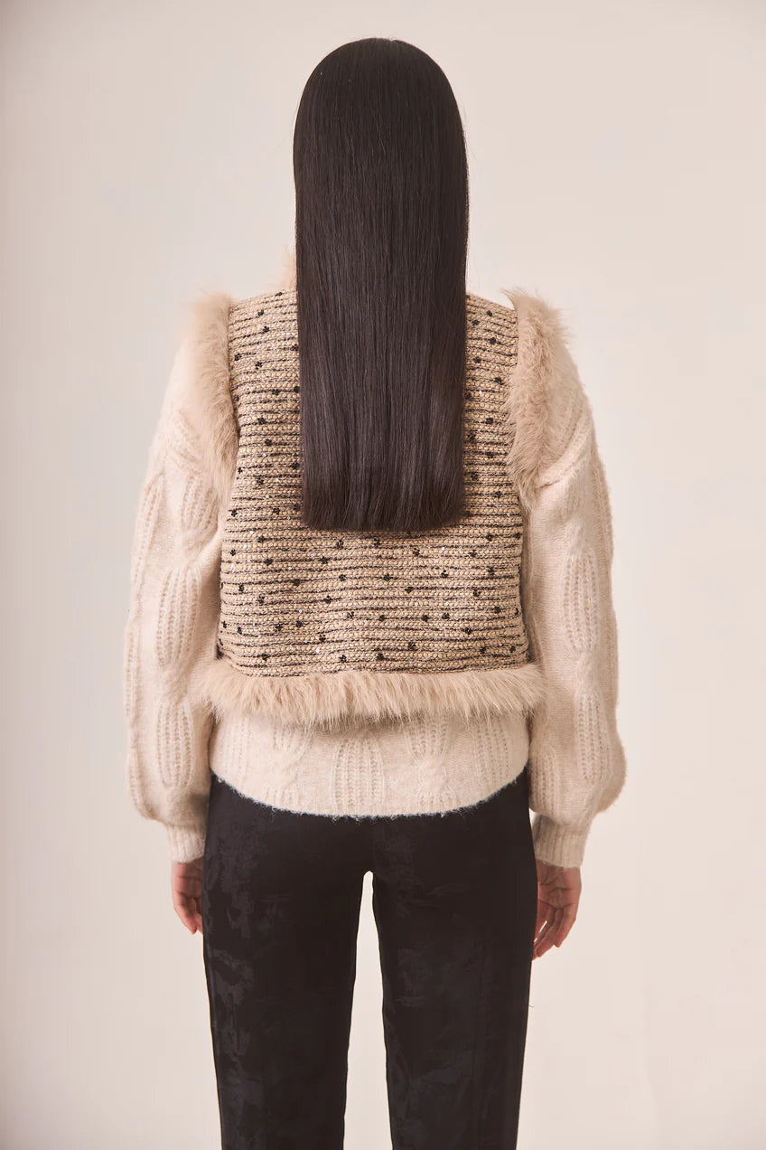 Fancy Fur Tweed Vest