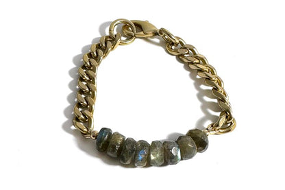 Faceted Labradorite bracelet