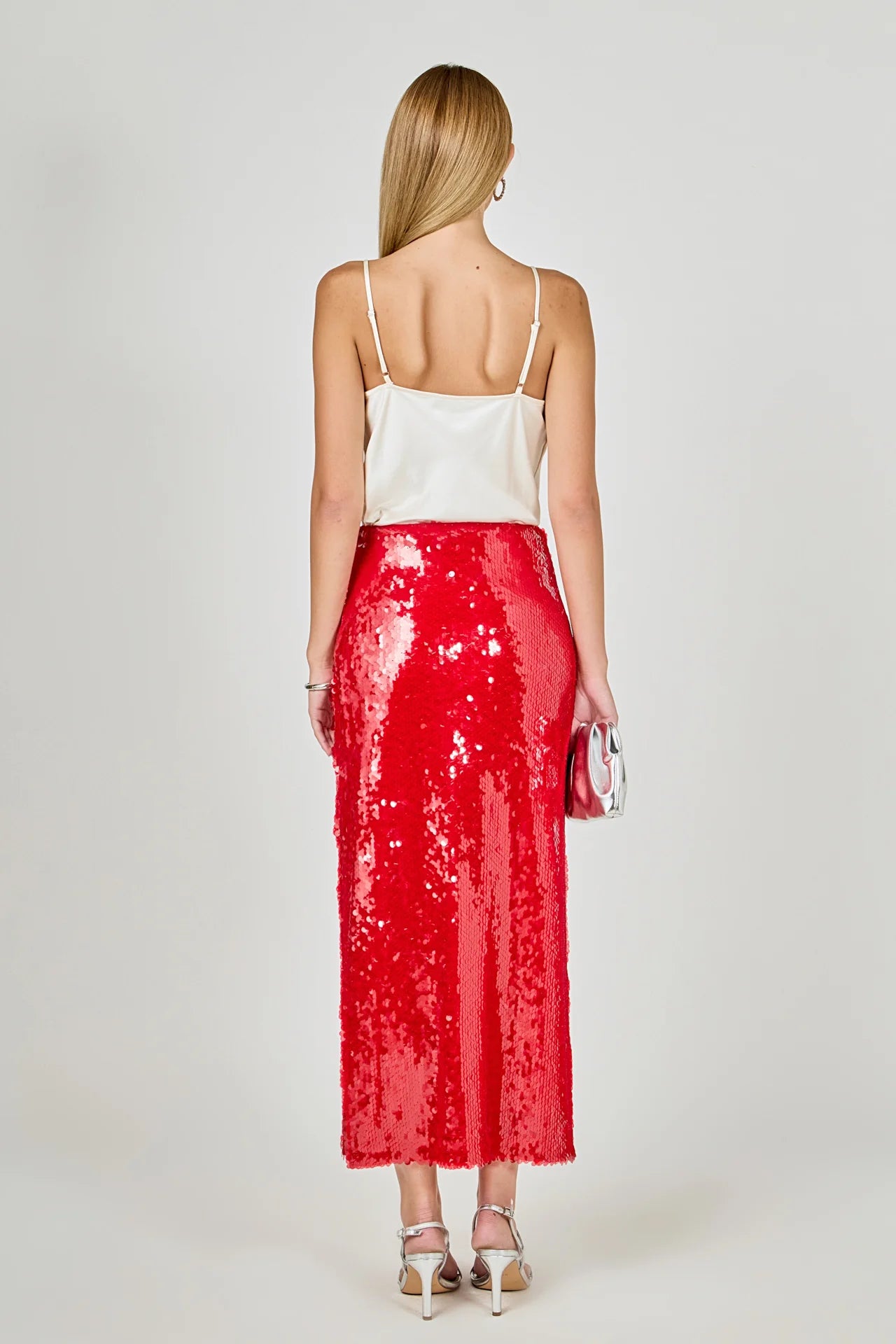 Red Sequin Midi