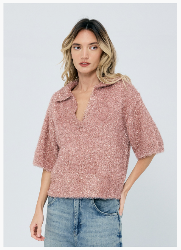 Pink Tinsel Sweater