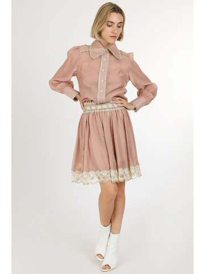 Elegant Peony Skirt