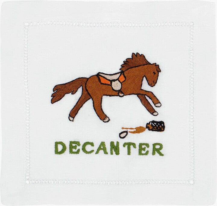 Embroidered Cloth Cocktail Napkins