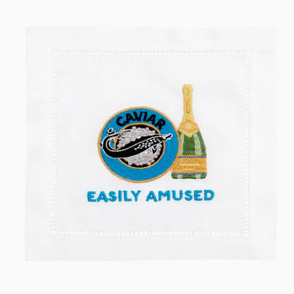 Embroidered Cloth Cocktail Napkins