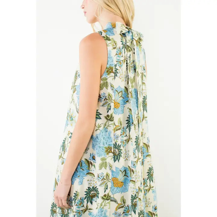 Blue Hues Floral Dress