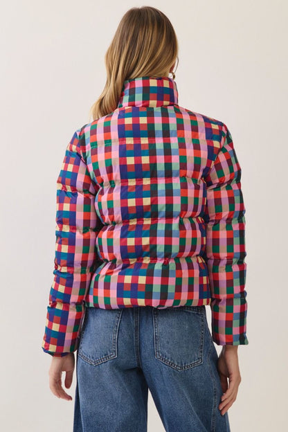 Plaid Puffer Coat
