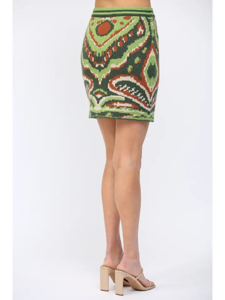 Green Knit Skirt
