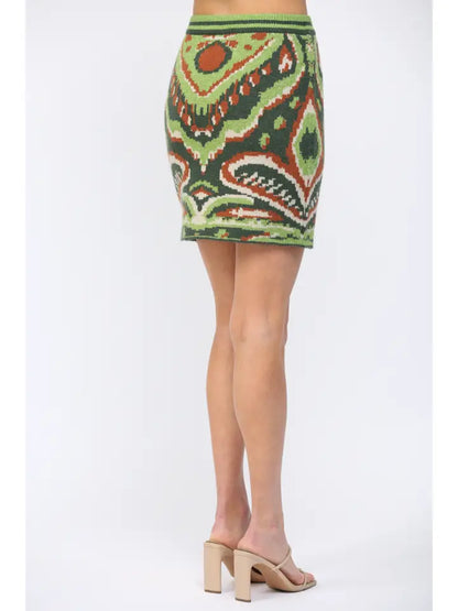 Green Knit Skirt