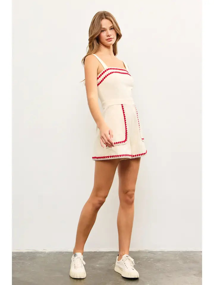 Embroidered Romper