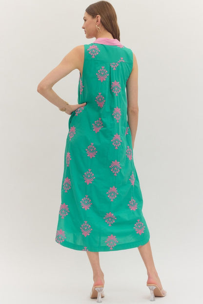 Fleur de Leaf Maxi Dress
