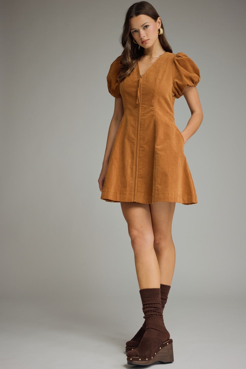 Corduroy Mini Dress