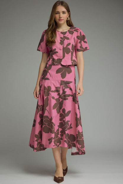 Pink Floral Skirt