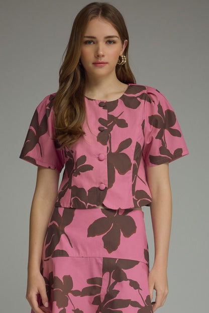 Pink Floral Top