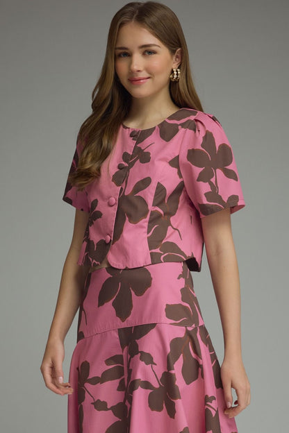 Pink Floral Top