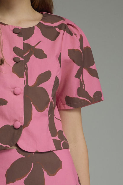 Pink Floral Top