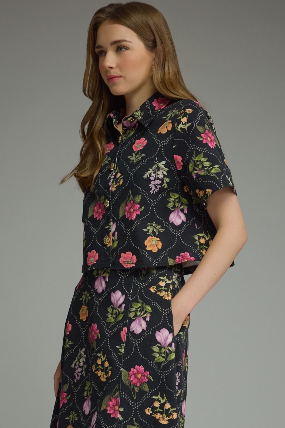 Black Floral Top