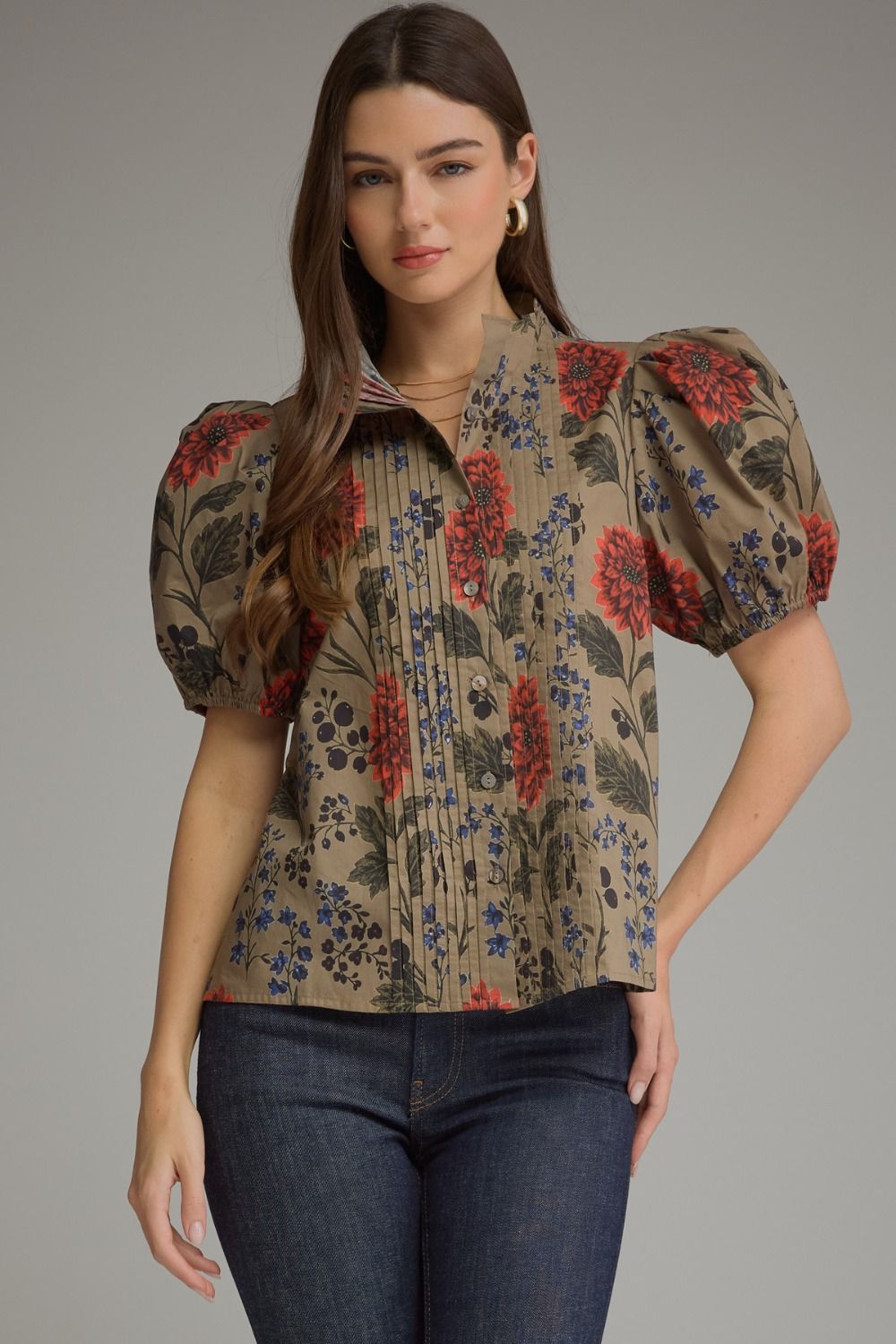 Dahlia Print Top