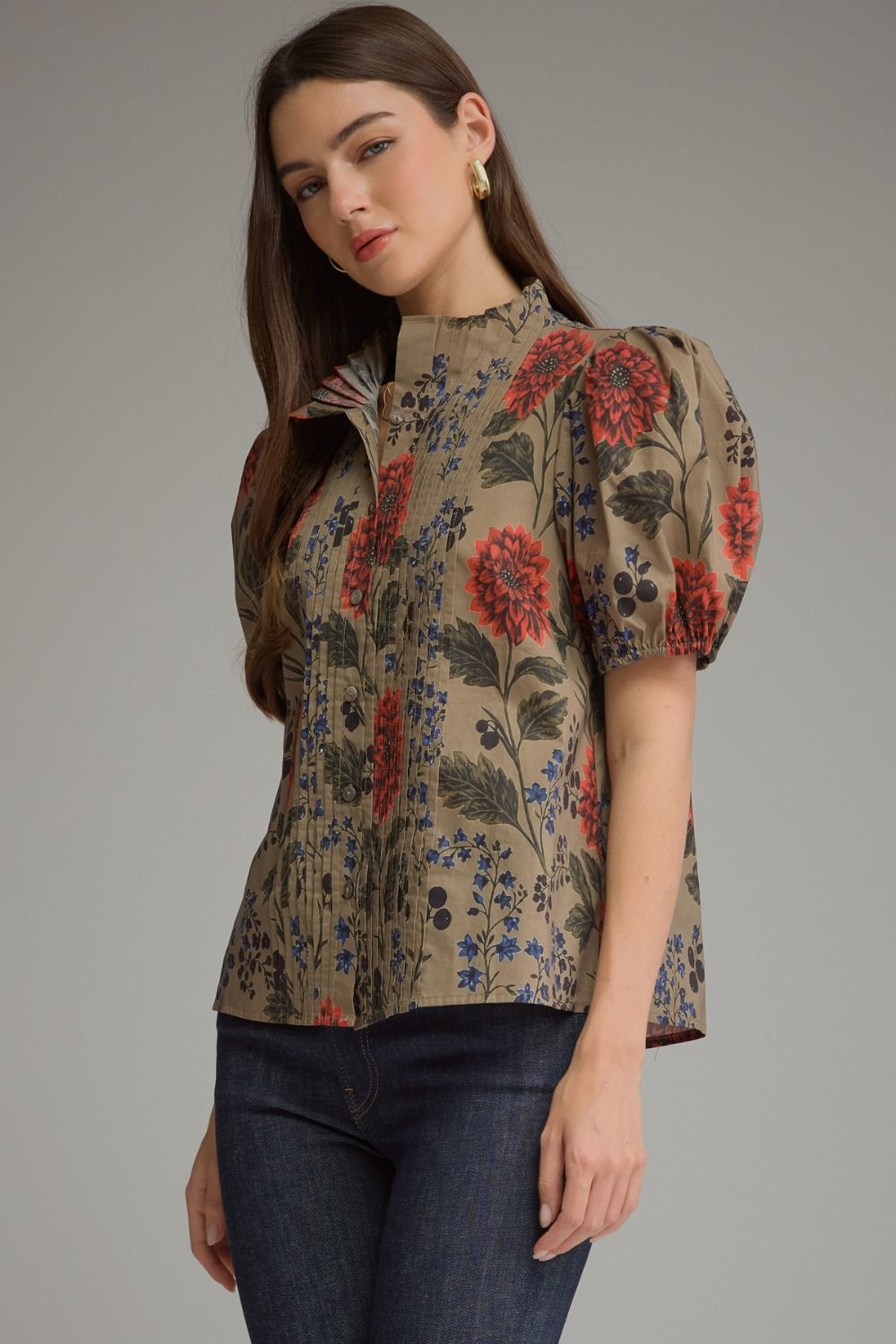 Dahlia Print Top