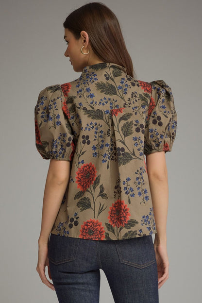 Dahlia Print Top