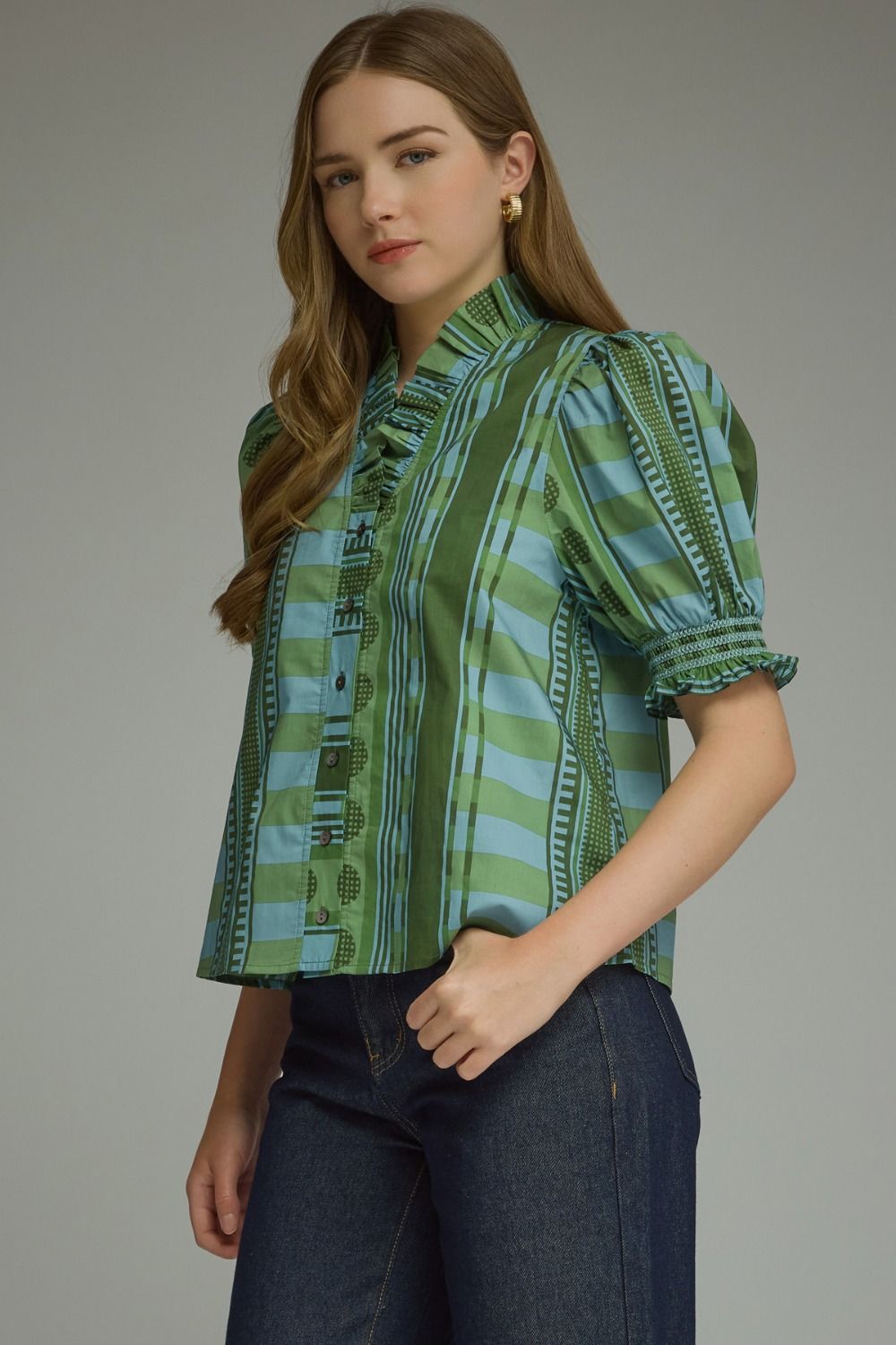 Moody Blues Puff Sleeve Top