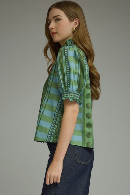 Moody Blues Puff Sleeve Top