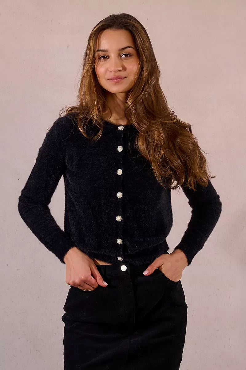 Fur &amp; Jewel Cardigan