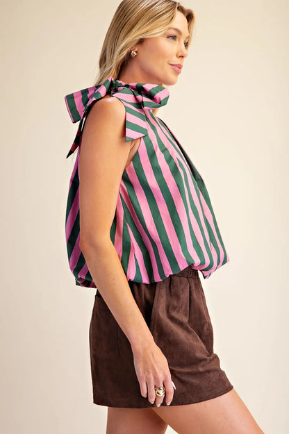 High Neck Balloon Top