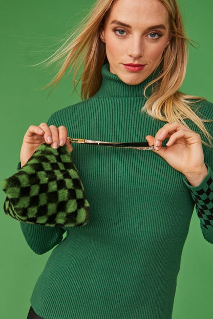 Faux Pyramid Wristlet