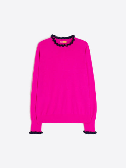Fushia Ruffle Sweater