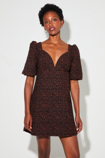 Leopard Jacquard Dress