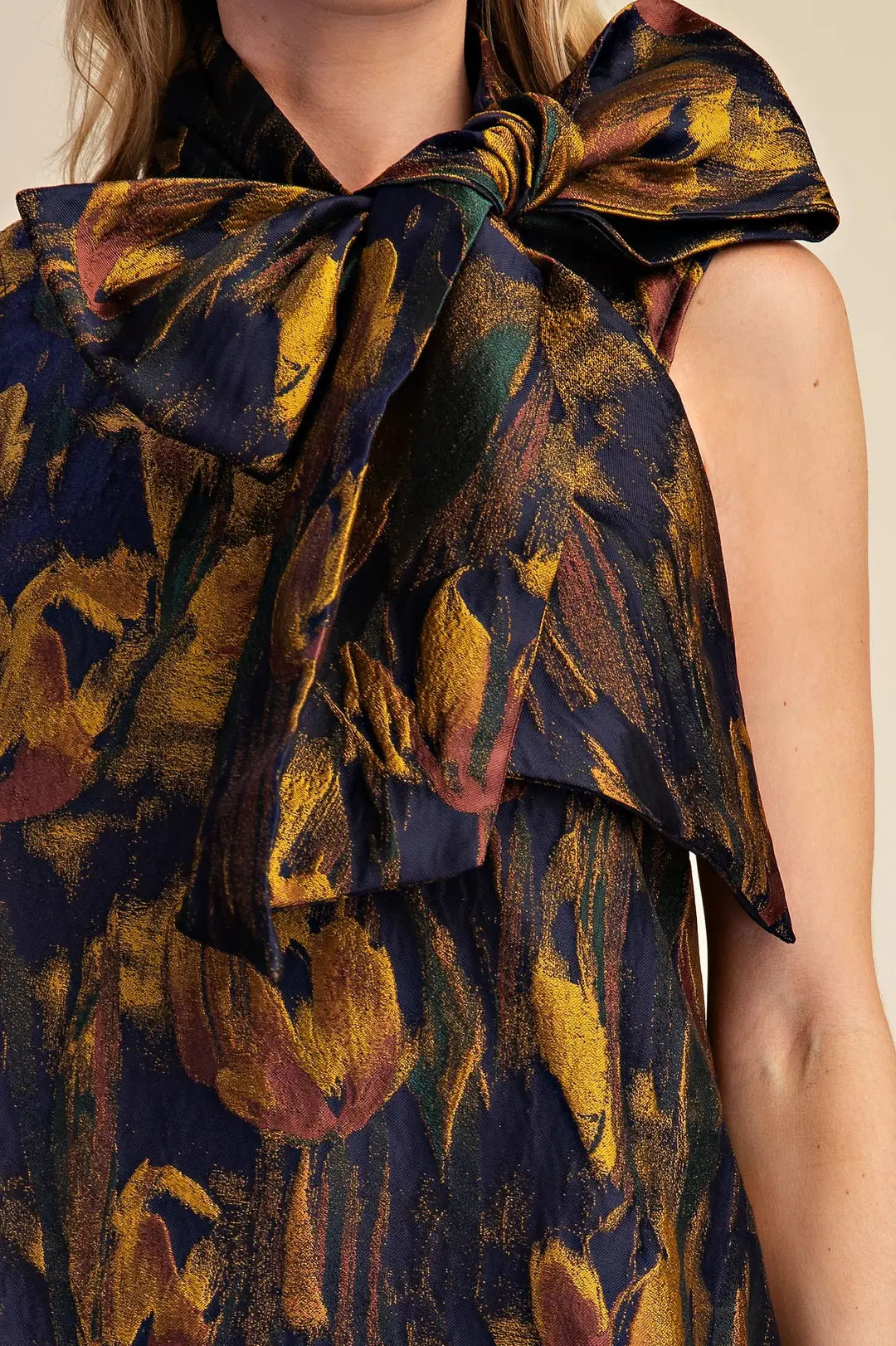Jacquard High Neck Mini