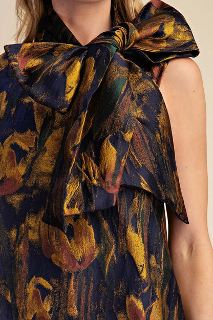 Jacquard High Neck Mini