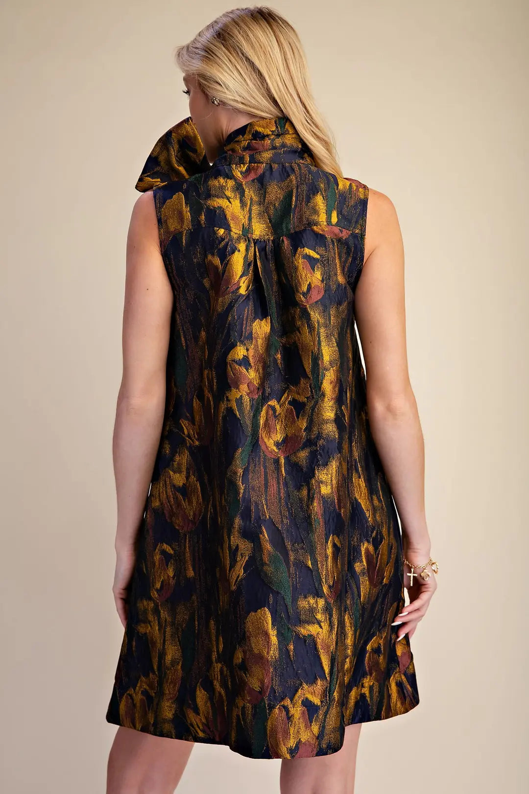Jacquard High Neck Mini