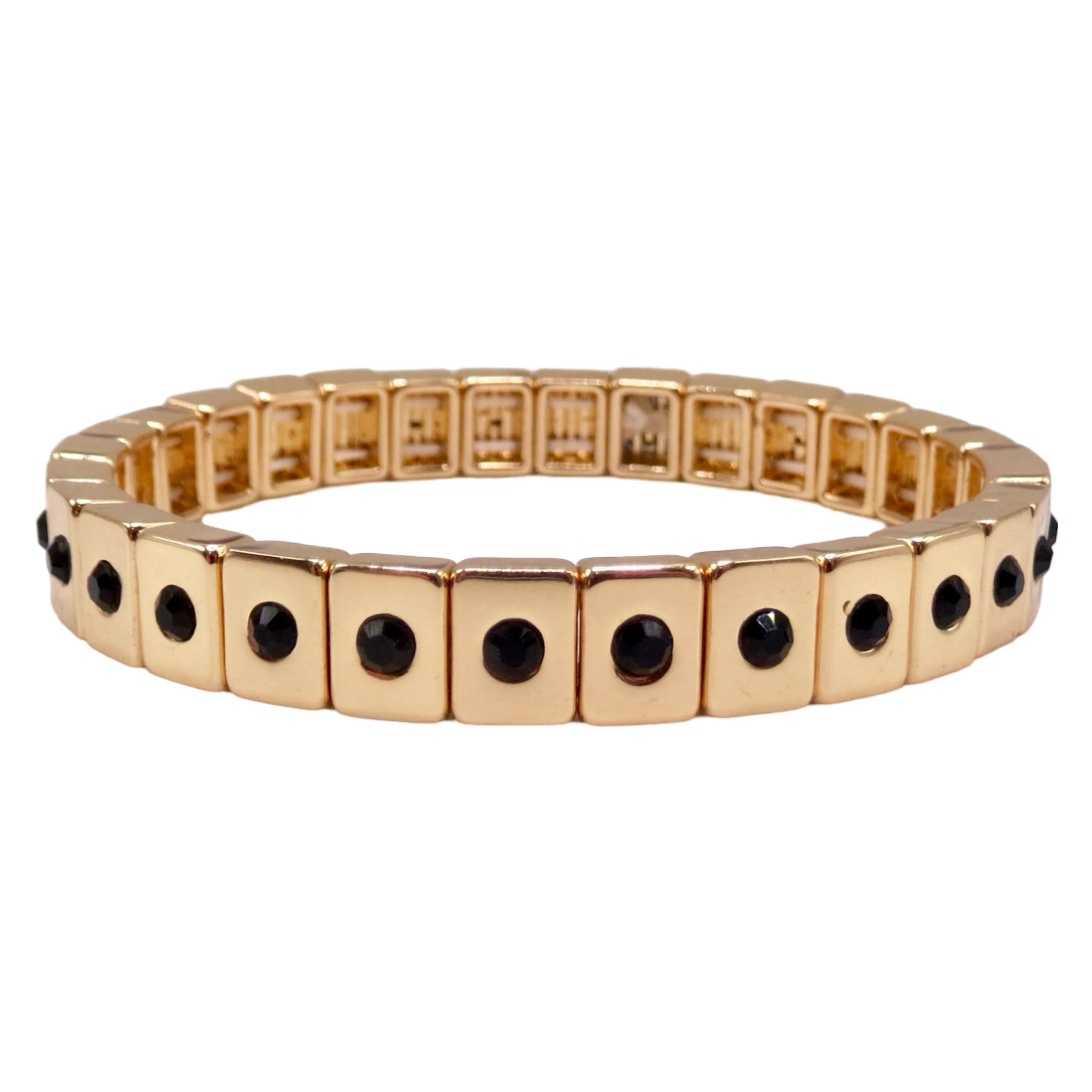 Gold Little Ones Gems Black Bracelet