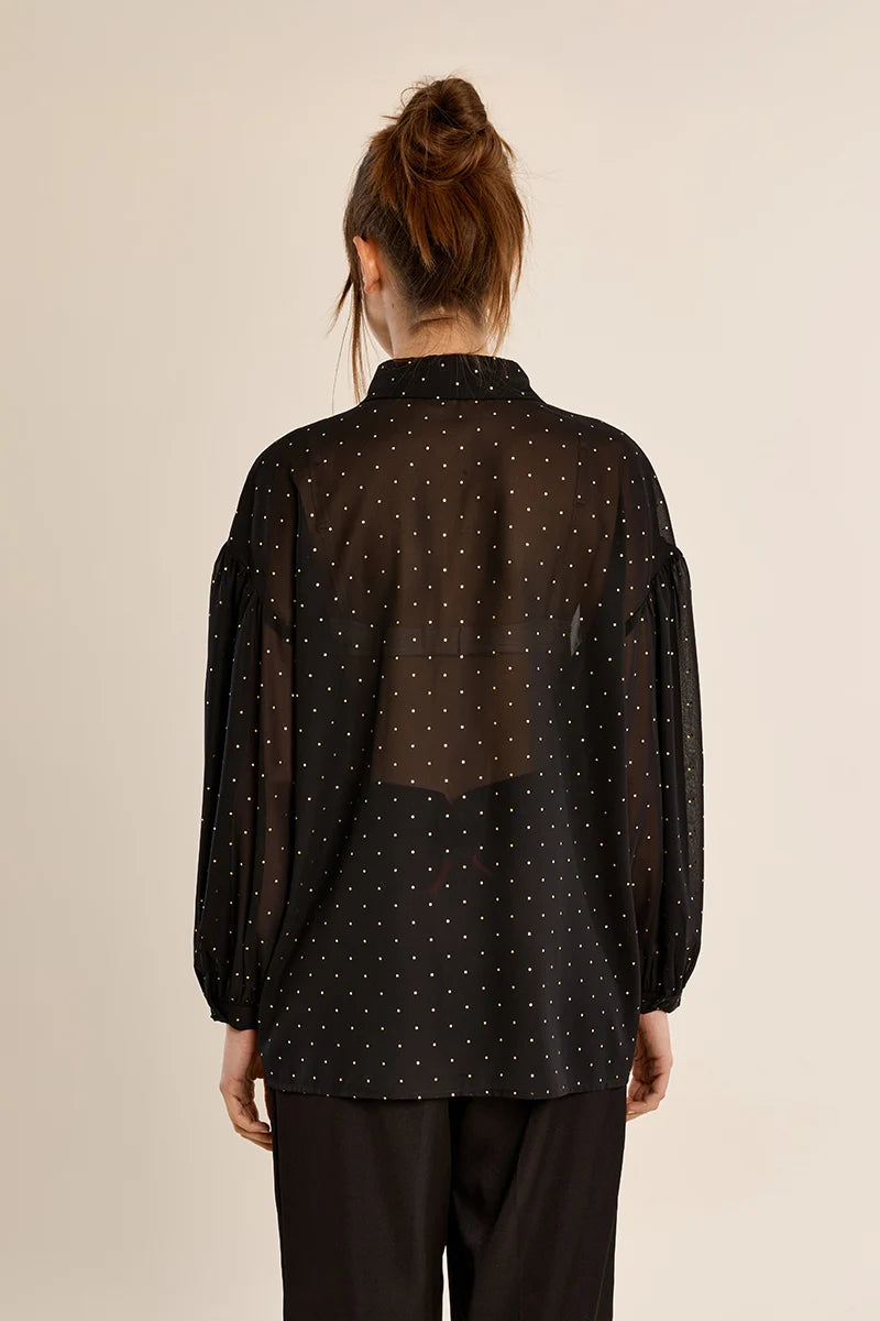 Sheer Dotted Blouse