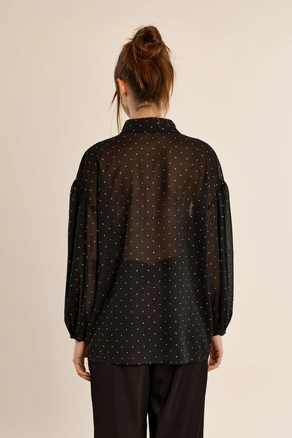 Sheer Dotted Blouse
