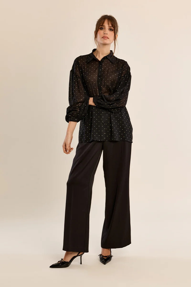 Sheer Dotted Blouse