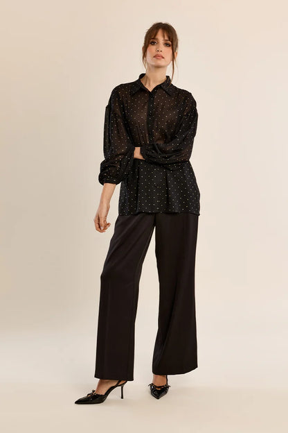 Sheer Dotted Blouse